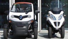 Essai Renault Twizy 80 vs Piaggio MP3 500 LT Business