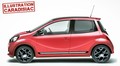 Une Renault Twingo quatre portes en 2014