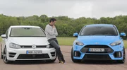 Essai Ford Focus RS vs Volkswagen Golf R : une lettre qui fait la différence ?