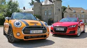 Essai Audi TT Roadster vs Mini Cooper S Cabrio : Cabriolets des beaux quartiers