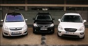Essai Mazda 5 restylé, Opel Zafira relifté, Kia Carens : le bal des outsiders