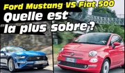 Fiat 500 Twinair vs Ford Mustang V8. Laquelle consomme le moins ?