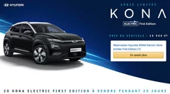 Hyundai Kona Electric : édition limitée de lancement exclusivement sur Amazon