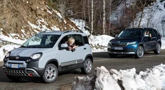 Essai Fiat Panda Cross 4x4 vs Skoda Kodiaq Scout