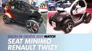 La Seat Minimo face à la Renault Twizy à Genève 2019