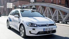 Une Volkswagen Golf autonome à Hambourg
