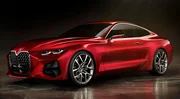 Le BMW Concept 4 est une calandre livrée en série avec une voiture derrière…