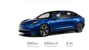 Tesla Model 3 (2021) : Plus d'autonomie pour le même prix