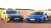 Essai Audi R8 VS Audi RS E-Tron GT par Soheil Ayari : du bruit ou l'éclair ?