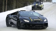 Lamborghini Huracan Sterrato : la supercar tout-terrain surprise en plein essai sur la neige