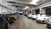 Visite des réserves du musée Porsche à Stuttgart