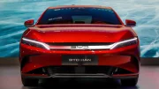 La BYD Han se laisse découvrir au Mondial de l'Auto 2022