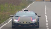 La Lamborghini Huracan Sterrato aperçue sans camouflage