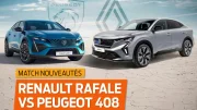 Renault Rafale vs Peugeot 408 : premier match des crossover-coupés