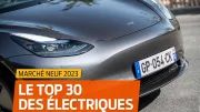 Les 30 modèles électriques neufs les plus vendus en 2023
