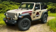 Ce pack d'autocollants permet de customiser sa Jeep aux couleurs de “Jurassic Park”