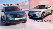 Nouveau Peugeot e-3008 ou nouveau Renault Scénic : premier match des SUV familiaux électriques star de 2024