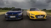 Match BMW M8 Competition vs Jaguar F-type R : bas les masques