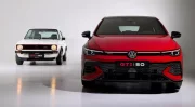 La Golf GTI Edition 50 à Rétromobile avec les 7 Golf GTI précédentes