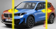 Futur BMW X1 (2027) : faites glisser votre curseur de gauche à droite pour découvrir sa métamorphose par rapport à l'actuel, en ex