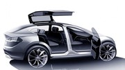 Tesla Model X : 7 places, 400 km d'autonomie et des portes "faucon" à l'arrière !