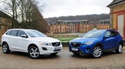 Essai Mazda CX-5 SkyActiv-D 175 ch vs. Volvo XC60 D4 163 ch : SUV exotiques
