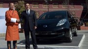 Carlos Ghosn fait la promotion du véhicule électrique...au Bouthan