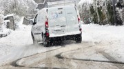 Hiver : rouler en tongs sur la neige