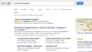Peugeot, en tête des requêtes automobiles de Google