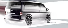 Volkswagen montre (en dessin) une partie du nouveau Transporter