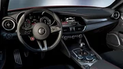 L'habitacle de l'Alfa Romeo Giulia en fuite