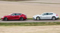 Essai Tesla Model S vs Porsche Panamera S : Câbles conducteurs