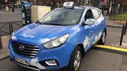 Cinq taxis à hydrogène se promènent dans Paris