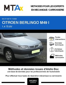 MTA Citroën Berlingo I plancher cabine phase 1