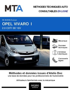 MTA Opel Vivaro A chassis cabine phase 2