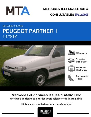 MTA Peugeot Partner I  plancher cabine phase 1