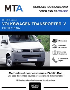 MTA Volkswagen Transporter T5 chassis cabine phase 2