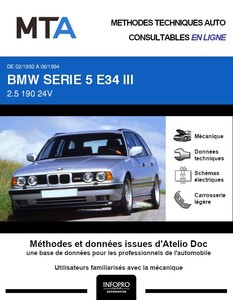 Revue Technique BMW Série 5 III (E34) phase 1