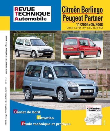 Revue Technique Citroën Berlingo I et Peugeot Partner I phase 2